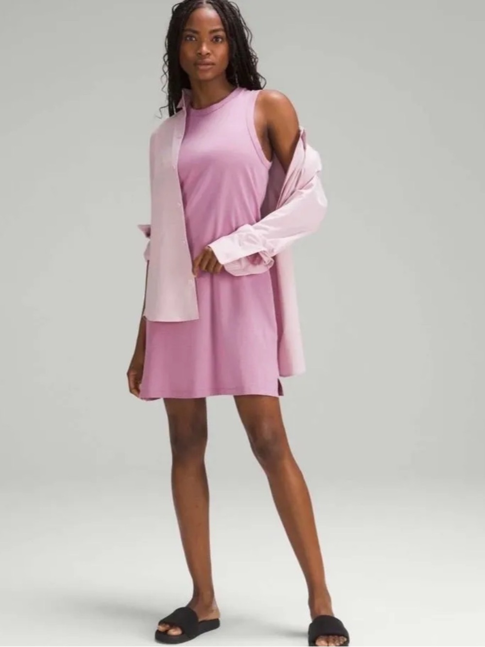 Lululemon Classic-Fit Cotton-Blend Dress Velvet Dust